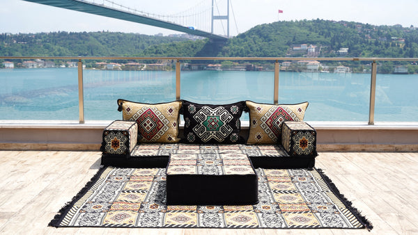 8'' Thickness Sofa Set, Floor Sofa, Arabic Majlis, Arabic Floor Sofa Seating, Pallet Sofa