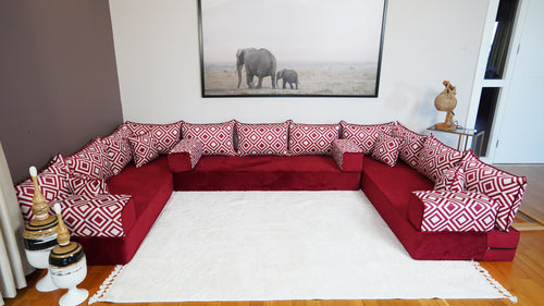4" Thickness Arabic Floor Sofa, Bench Cushions, Moroccan Sofa, Majlis Sofa, Seat Cushions, Turkish Seating Pillows, Velvet Sofa Sets