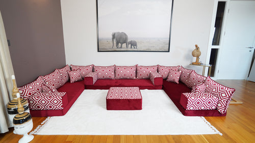 4" Thickness Arabic Floor Sofa, Bench Cushions, Moroccan Sofa, Majlis Sofa, Seat Cushions, Turkish Seating Pillows, Velvet Sofa Sets