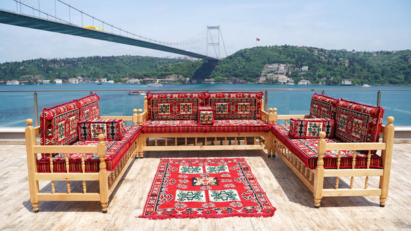 Moroccan Majlis, Wooden Bench Sofa Sets, Patio Benches, Arabic Majlis Seating, Pine Tree Wooden Bench, Outdoor Furniture, Arabic Seating Jalsah, Yemeni Majlis Set