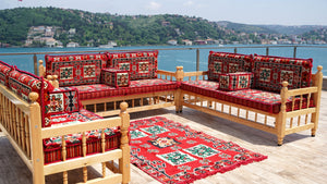 Moroccan Majlis, Wooden Bench Sofa Sets, Patio Benches, Arabic Majlis Seating, Pine Tree Wooden Bench, Outdoor Furniture, Arabic Seating Jalsah, Yemeni Majlis Set