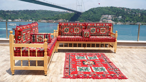 Moroccan Majlis, Wooden Bench Sofa Sets, Patio Benches, Arabic Majlis Seating, Pine Tree Wooden Bench, Outdoor Furniture, Arabic Seating Jalsah, Yemeni Majlis Set