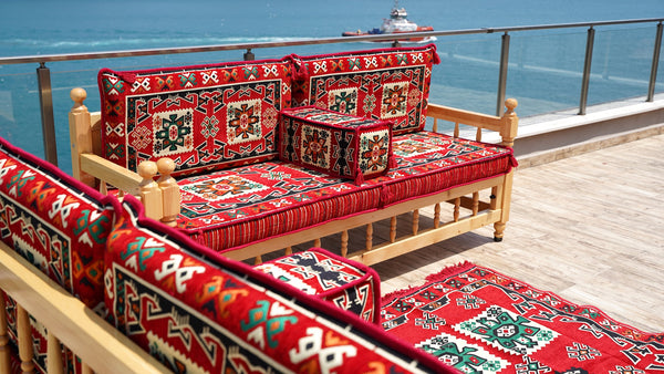Moroccan Majlis, Wooden Bench Sofa Sets, Patio Benches, Arabic Majlis Seating, Pine Tree Wooden Bench, Outdoor Furniture, Arabic Seating Jalsah, Yemeni Majlis Set