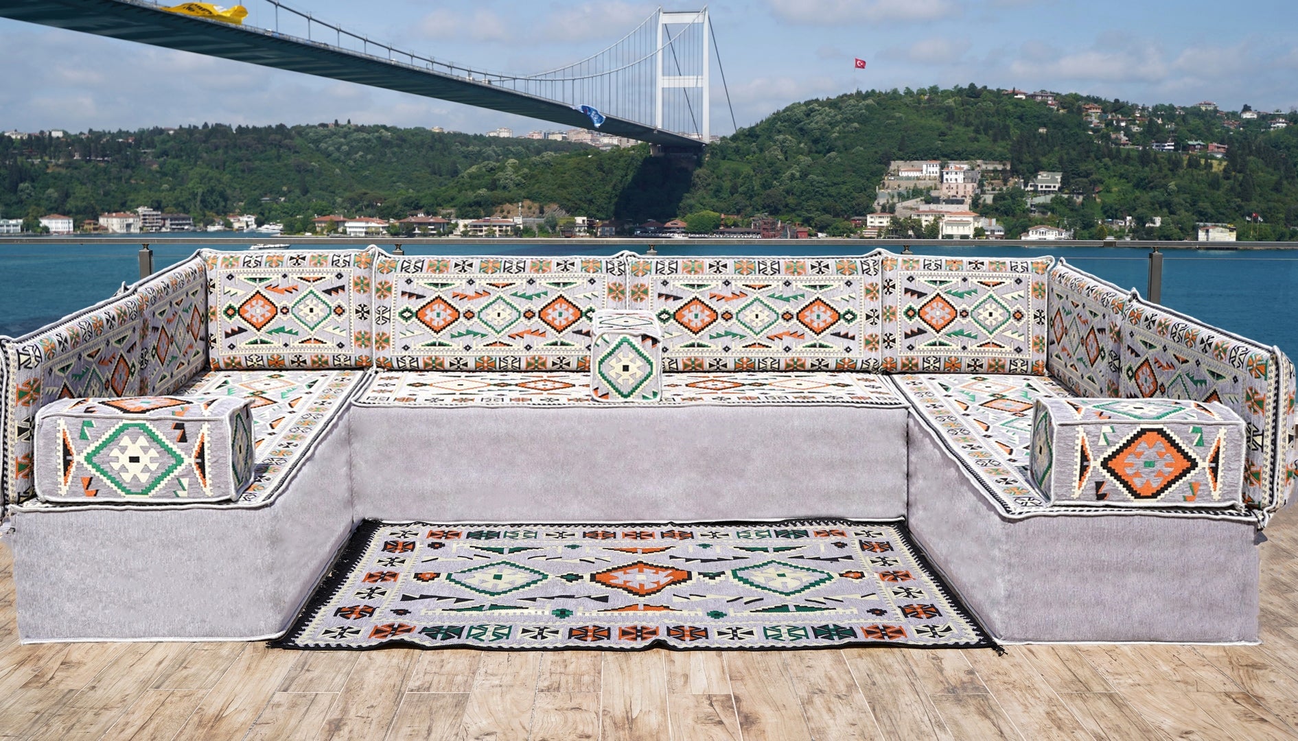 8'' Thickness U Sofa Set, Arabic Sofa, Moroccan Sofa Seating, Arabic J