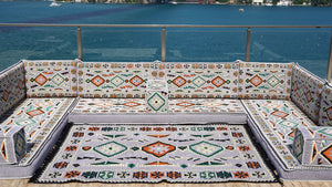 8'' Thickness U Sofa Set, Arabic Sofa, Moroccan Sofa Seating, Arabic Jalsa Seating