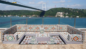 8'' Thickness U Sofa Set, Arabic Sofa, Moroccan Sofa Seating, Arabic Jalsa Seating