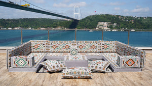 8'' Thickness U Sofa Set, Arabic Sofa, Moroccan Sofa Seating, Arabic Jalsa Seating