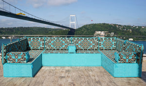 8'' Thickness U Sofa Set, Arabic Majlis, Turkish Floor Seating, Moroccan Sofa Set