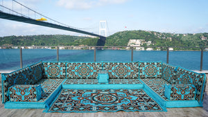 8'' Thickness U Sofa Set, Arabic Majlis, Turkish Floor Seating, Moroccan Sofa Set