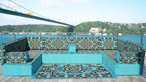 8'' Thickness U Sofa Set, Arabic Majlis, Turkish Floor Seating, Moroccan Sofa Set