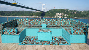 8'' Thickness U Sofa Set, Arabic Majlis, Turkish Floor Seating, Moroccan Sofa Set