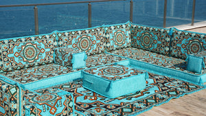 8'' Thickness U Sofa Set, Arabic Majlis, Turkish Floor Seating, Moroccan Sofa Set