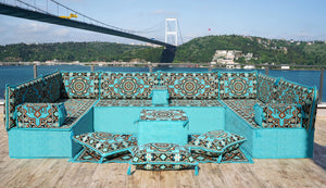 8'' Thickness U Sofa Set, Arabic Majlis, Turkish Floor Seating, Moroccan Sofa Set