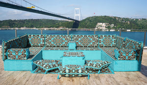 8'' Thickness U Sofa Set, Arabic Majlis, Turkish Floor Seating, Moroccan Sofa Set