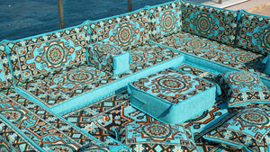 8'' Thickness U Sofa Set, Arabic Majlis, Turkish Floor Seating, Moroccan Sofa Set