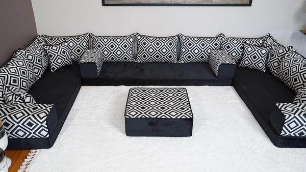 U Floor Seating Set, Pallet Sofa, Indoor Benches, Floor Pillows, Velvet Sofa Sets, Turkish Sitting Pillows, Living Room Sofa