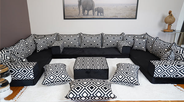 U Floor Seating Set, Pallet Sofa, Indoor Benches, Floor Pillows, Velvet Sofa Sets, Turkish Sitting Pillows, Living Room Sofa