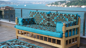 U Shape Bohemian Furniture, Arabic Sofa, Yemeni Majlis, Patio Furniture, Wooden Bench Sofa Sets, Arabic Sofa Seating, Majlis Set, Outdoor Furniture, Patio Benches