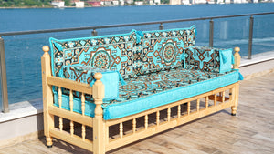 U Shape Bohemian Furniture, Arabic Sofa, Yemeni Majlis, Patio Furniture, Wooden Bench Sofa Sets, Arabic Sofa Seating, Majlis Set, Outdoor Furniture, Patio Benches