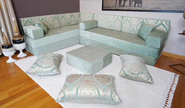 طقم جلوس تركي أرضي، كنبة مغربية، مقعد مدخل، وسادة تأمل، وسادة مقعد، كنبة من البليت، جلسة مجلس عربي، غطاء كنبة، طقم كنب ديوان