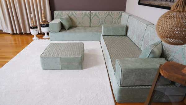 طقم جلوس تركي أرضي، كنبة مغربية، مقعد مدخل، وسادة تأمل، وسادة مقعد، كنبة من البليت، جلسة مجلس عربي، غطاء كنبة، طقم كنب ديوان