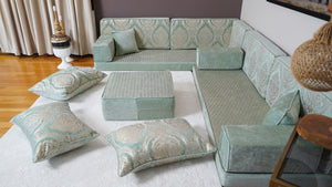 طقم جلوس تركي أرضي، كنبة مغربية، مقعد مدخل، وسادة تأمل، وسادة مقعد، كنبة من البليت، جلسة مجلس عربي، غطاء كنبة، طقم كنب ديوان