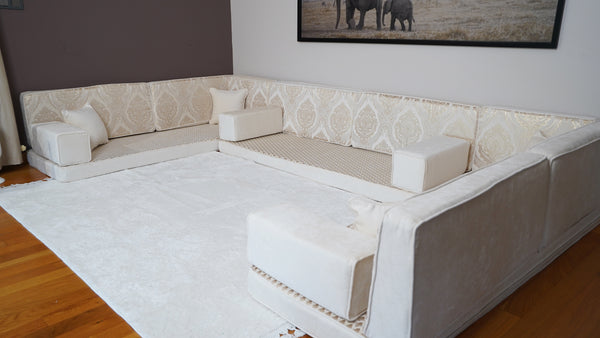 4" Thickness Diwan Sofa Sets, Arabic Sofa, Bench Cushions, Moroccan Sofa, Seat Cushions, Turkish Seating Pillows, Floor Cushions