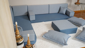 Arabic Linen Sofas, Arabic Pallet Sofa, Floor Cushions, Sectional Sofas, Patio Furniture, Diwan Sofa, Bench Cushions, Arabic Floor Seating Set, Turkish Sofa