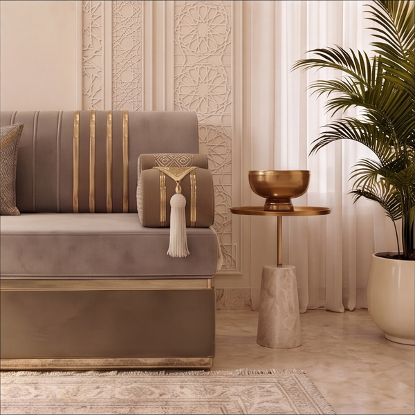 Arabic Majlis Floor Sofa – Corner Sectional Floor Cushions – Traditional Majlis Seating – Moroccan Style Couch