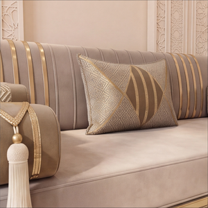 Arabic Majlis Floor Sofa – Corner Sectional Floor Cushions – Traditional Majlis Seating – Moroccan Style Couch