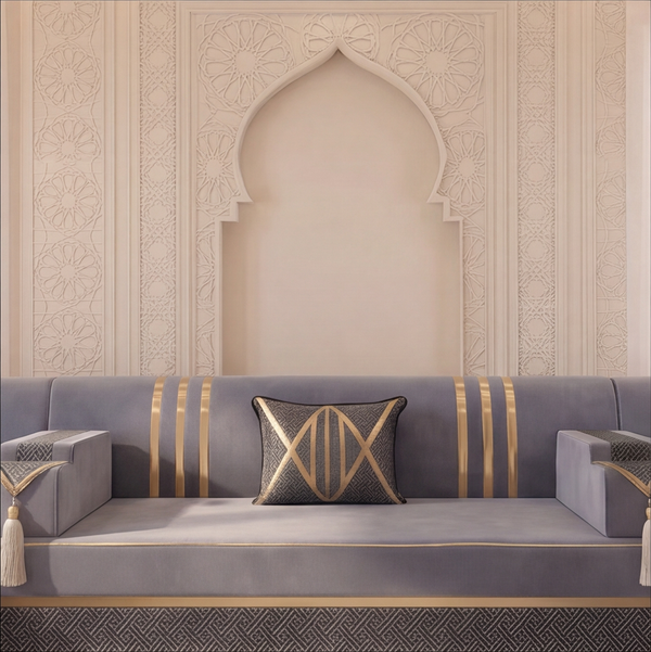 Handmade Majlis Floor Sofa – U Shaped Seating Set – L Shaped Corner Couch – Single Loveseat Sofa – Arabic Oriental Majlis