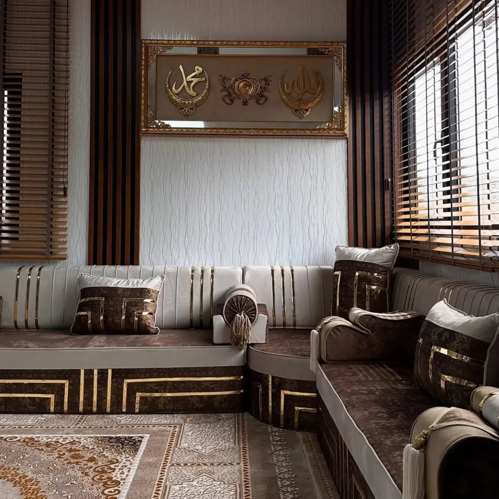 Arabic Furniture for Restaurants, Arabic Jalsa, Ottoman Sofa, Moroccan Living Room Furniture, Arabic Majlis Sofa, Wooden Bench for Restaurant and Cafés, Yemeni Majlis