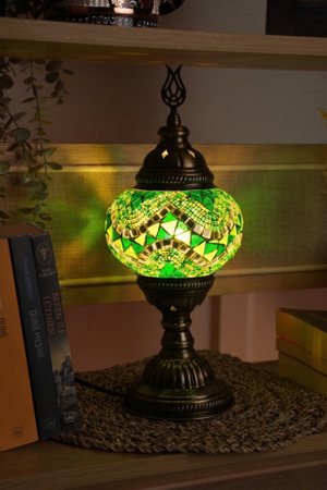 Lampe Mosaïque Turque Fait Main - Lampe de Table Marocaine 100% Authentique, Lampe de Chevet en Verre Mosaïque