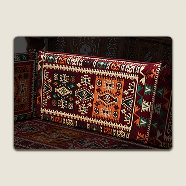 Maroon Milas Breeze – Modular Arabic Floor Sofa Component  – Build Your Own Arabic Sofa  (Sold Individually)