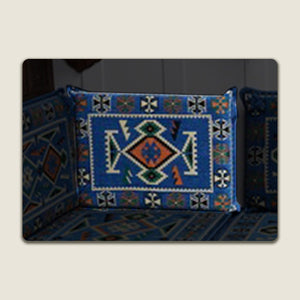Blue Anatolia Corner Backrest Pillow