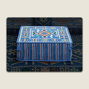 Blue Anatolia Ottoman Couch