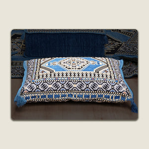 Blue Saray Pouf Pillow