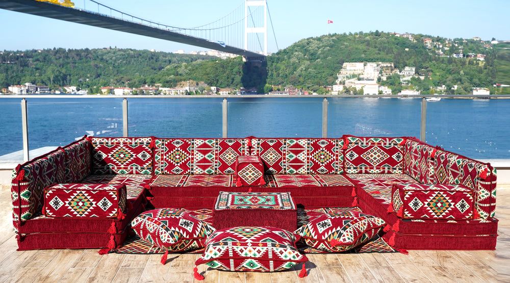 8'' Thickness U Sofa Set, Floor Seating, Arabic Majlis, Sectional Sofas, Floor Cushions