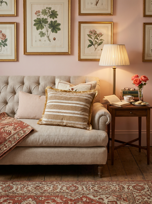 Royal Velvet Court Echo: Renaissance Damask Cushion Cover – Jacquard Lumbar