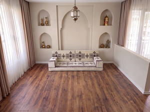 Canapé arabe bleu marine avec canapé ottoman et tapis, siège coussin de sol, ensemble Jalsa arabe, canapé modulaire, siège de canapé arabe, canapé marocain