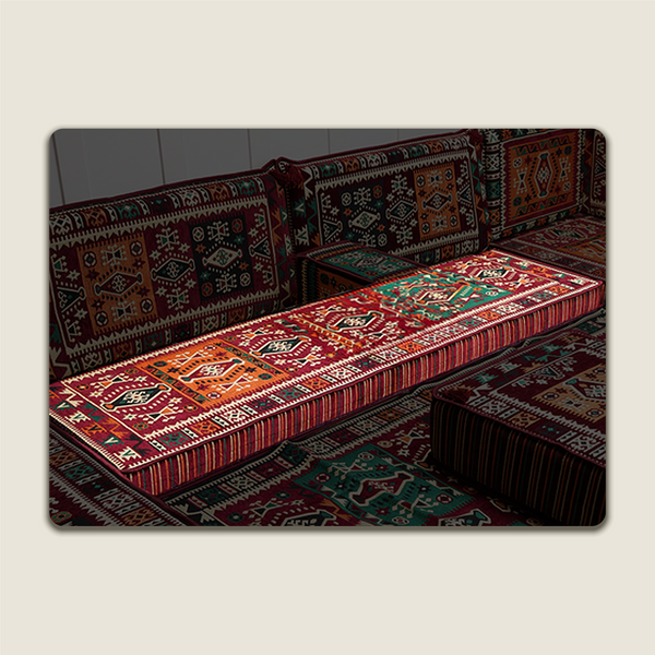 Maroon Milas Breeze – Modular Arabic Floor Sofa Component  – Build Your Own Arabic Sofa  (Sold Individually)