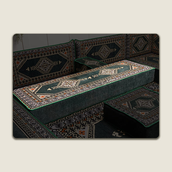 Green Saray 8 Inch Floor Pillow