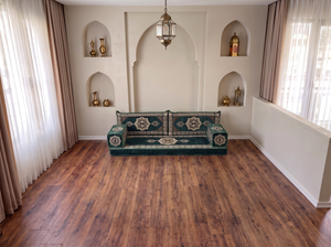 Canapé arabe bleu marine avec canapé ottoman et tapis, siège coussin de sol, ensemble Jalsa arabe, canapé modulaire, siège de canapé arabe, canapé marocain
