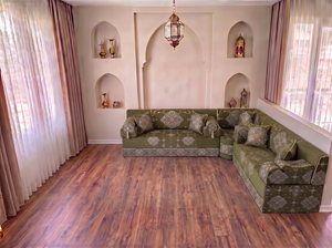 Ensemble de canapé en forme de L d'une épaisseur de 4'', canapé d'angle arabe au sol, canapé turc bleu marine en forme de L, coussins orientaux de sol, Majlis arabe, canapé traditionnel de salon, ensemble Jalsa arabe
