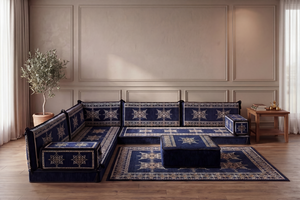 L Shaped Turkish Sofa, Arabic Majlis, Turkish Rug, Sofa Bed, Terrace Sofa, Floor Couch, Yoga Sofa with Ottoman Couch and Rug, Living Room Furniture, Ethnic Sofa