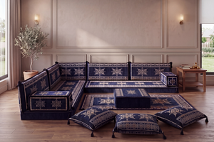 L Shaped Turkish Sofa, Arabic Majlis, Turkish Rug, Sofa Bed, Terrace Sofa, Floor Couch, Yoga Sofa with Ottoman Couch and Rug, Living Room Furniture, Ethnic Sofa