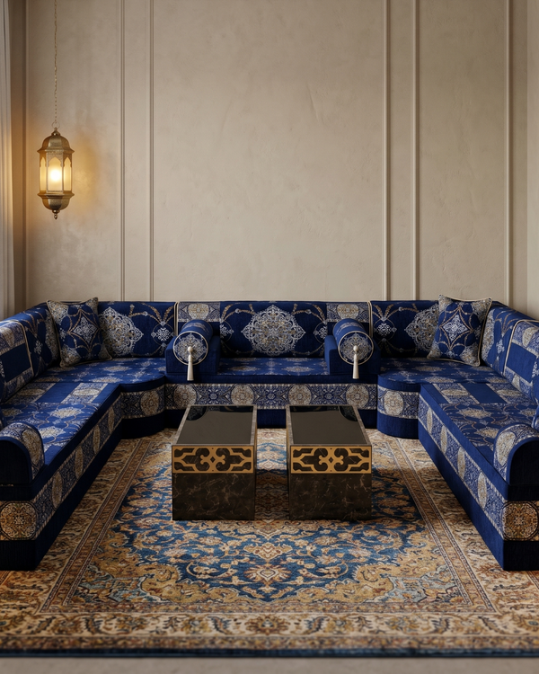 Arabic Majlis Sofa – Corner Floor Sofa – Wall Seating Sofa – Majlis Furniture for Restaurants