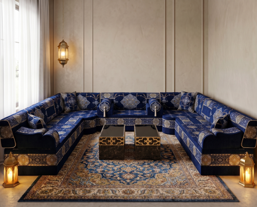 Arabic Majlis Sofa – Corner Floor Sofa – Wall Seating Sofa – Majlis Furniture for Restaurants
