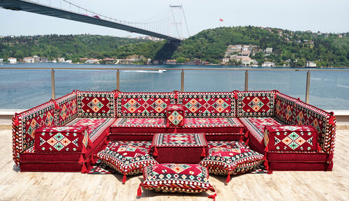 8'' Thickness U Sofa Set, Arabic Sofa, Moroccan Sofa, Floor Cushions, Majlis Sofa