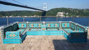 8'' Thickness U Sofa Set, Moroccan Sofa, Arabic Jalsa, Turkish Sitting Pillows, Floor Sofa